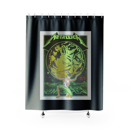 2017 Metallica East Rutherford Silkscreen Shower Curtains