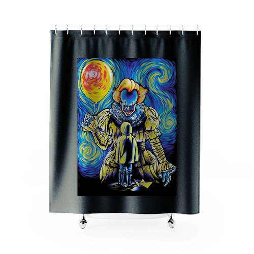 Starry It Derry Halloween Night Shower Curtains