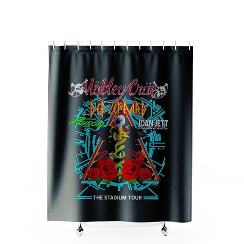 The Stadium Tour Motley Crue Def Leppard Poison Joan Jett Shower Curtains