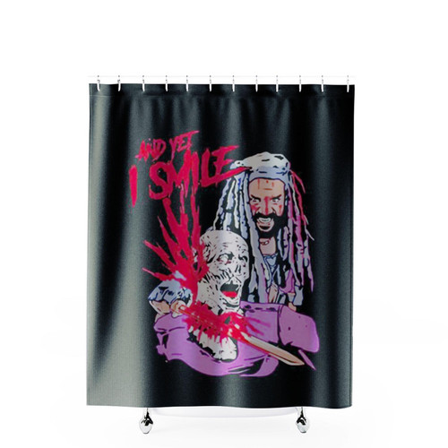 The Walking Dead And Yet I Smile Shower Curtains
