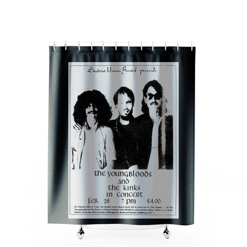 The Youngbloods The Kinks At Ritchie Coliseum University Of Maryland College Park Maryland United States Shower Curtains