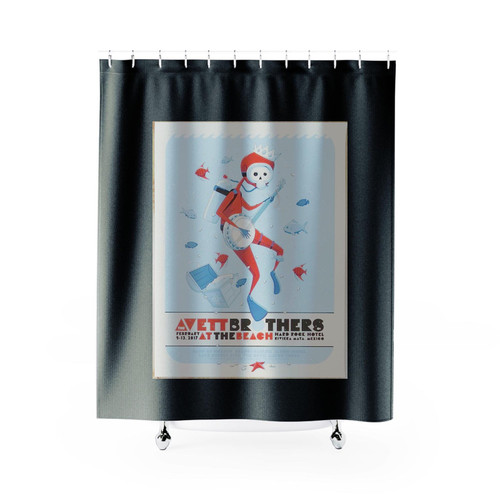 2017 The Avett Brothers Mexico Silkscreen Concert Poster Shower Curtains