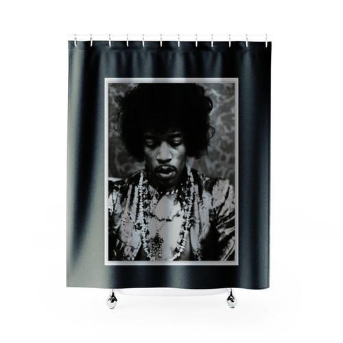 Jimi Hendrix Rock And Roll Poster Shower Curtains Jimi Hendrix Rock And Roll Poster Shower Curtains