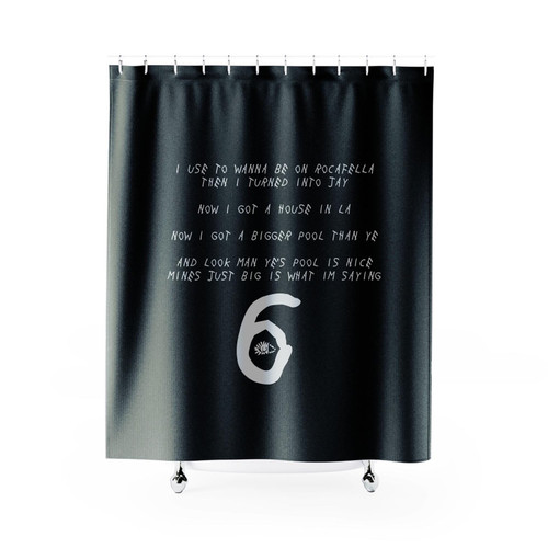 Summer Sixteen Lyric Logo Shower Curtains