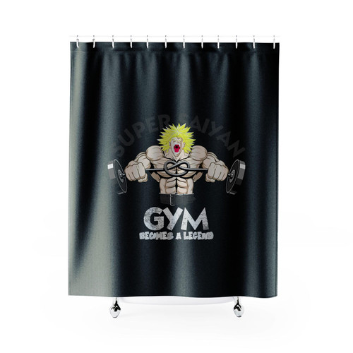 Super Saiyan Gym Becomes A Legend Shower Curtains
