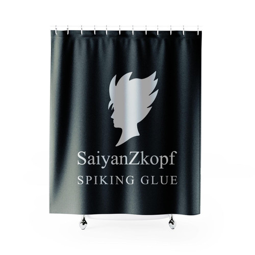 Super Saiyan Hair Black Shower Curtains