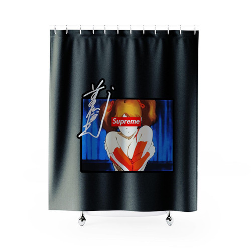 Supreme Black Overfiend Ls Toshio Maeda X Logo Shower Curtains