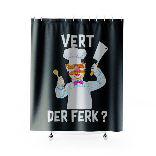 Swedish Chef Vert Der Ferk Shower Curtains