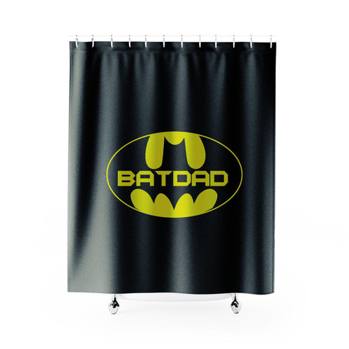 Bat Dad Batman Superhero Daddy Super Dad Fathers Day Shower Curtains