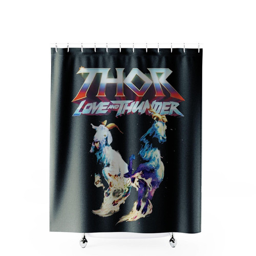Thor's Goats Toothgrinder And Toothgnasher Thor Love And Thunder Shower Curtains