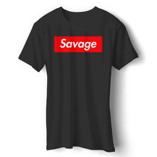 Savage Red Box Logo Man's T-Shirt
