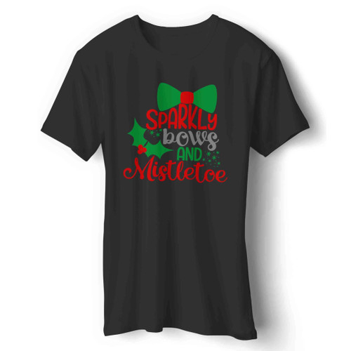 Sparkly Bows And Mistletoe Man's T-Shirt