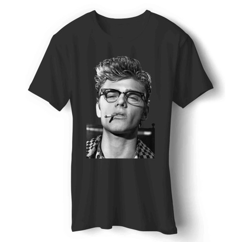 James Dean Glasses & Smoking Man's T-Shirt James Dean Glasses & Smoking Man's T-Shirt