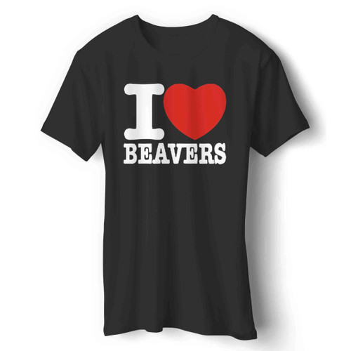 I Love Beavers Man's T-Shirt