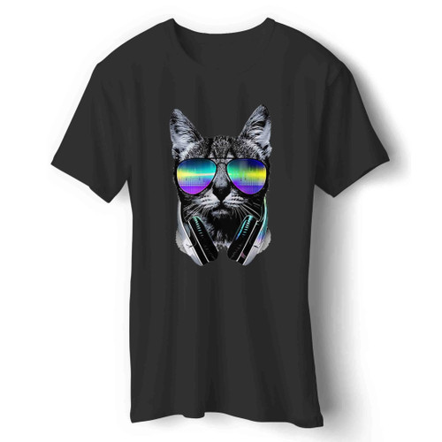 Dj Cat Glasses Man's T-Shirt