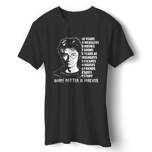 10 Years 9 Weasley 8 Movies 7 Books 6 Years At Hogwarts Harry Potter Man's T-Shirt