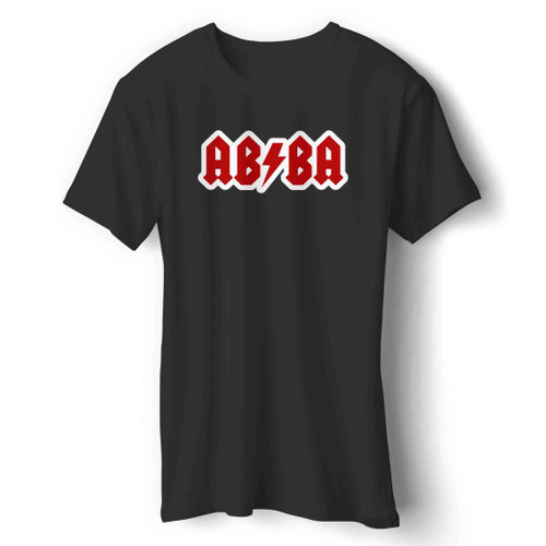 Abba Acdc Themed Rock Band Man's T-Shirt