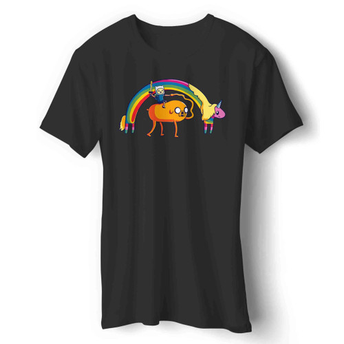 Adventure Time Unicorn Rainbow Man's T-Shirt