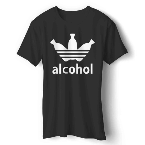 Alcohol Drinking Adidas Fun Parody Man's T-Shirt