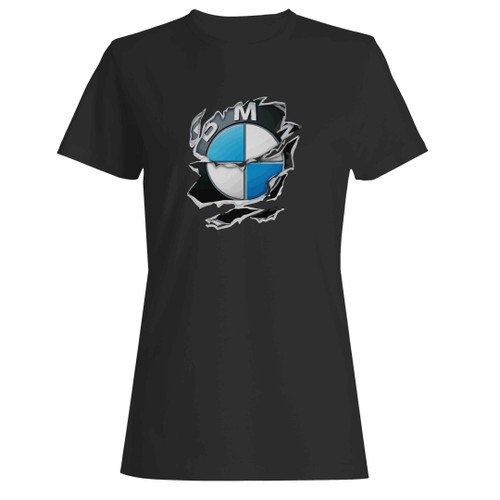 Bmw Torn 2 Ripped Logo Car Langarm Woman's T-Shirt
