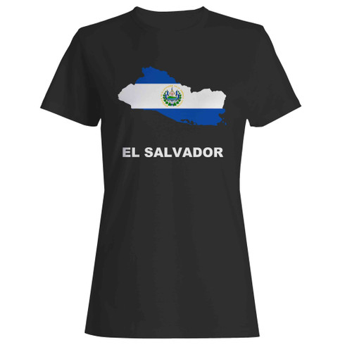 El Salvador Country Map Color Woman's T-Shirt