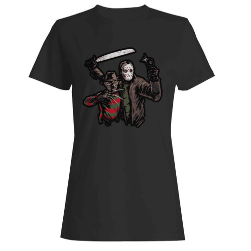 Freddy Krueger Jason Voorhees Selfie Woman's T-Shirt