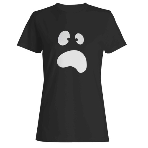 Ghost Jack O Lantern Face Halloween Funny Boo Scary Ghost Woman's T-Shirt