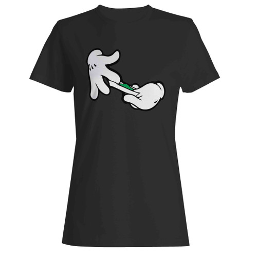 Hands Rolling Joint 420 Weed Pot Woman's T-Shirt