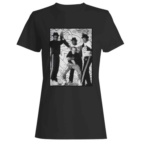 keith haring posing with run dmc Woman's T-Shirt