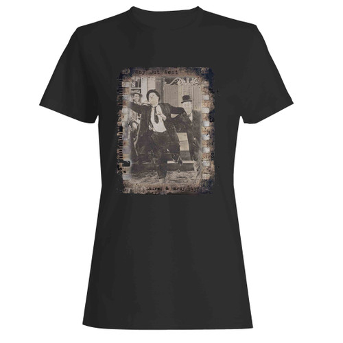 Laurel & Hardy Retro Film Strip Way Out West Woman's T-Shirt