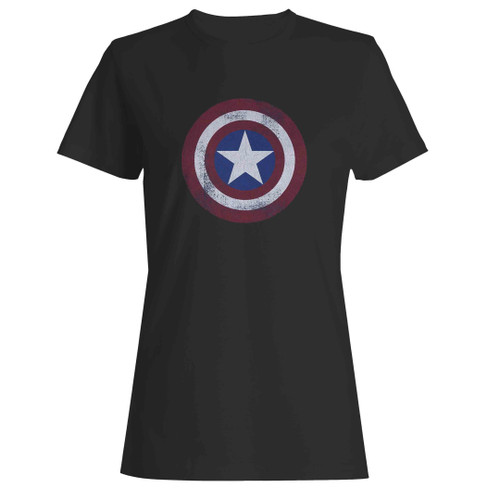 Marvel Comics Captain America Distressed Woman's T-Shirt