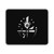 Abstract Cross White On Black Mouse Pad