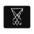 Lucifer Sigil The Devils Symbol White Grunge Mouse Pad