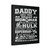 Daddy Superhero Canvas Print Poster
