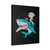 George Washington Riding A Shark Canvas Print Poster