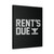 Rent Is Due The Rock Under Armour Grunge Canvas Print Poster