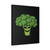 Happy Halloween Scary Smiling Broccoli Canvas Print Poster