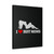 I Love Hot Moms Red Heart Love Moms Funny Canvas Print Poster