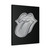 The Rolling Stones Logo Silver Eight Canvas Print Poster