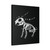 Rabbit Skeleton No Outline Canvas Print Poster