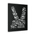 Retro Peace Sign Logo Canvas Print Poster