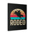 Rodeo Bull Riding Country Cowboy Western Vintage Retro Canvas Print Poster