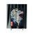 Retro Japanese Samurai Cat Riding A Shark Shower Curtains