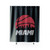 Retro Miami Basketball Fan City Skyline Shower Curtains