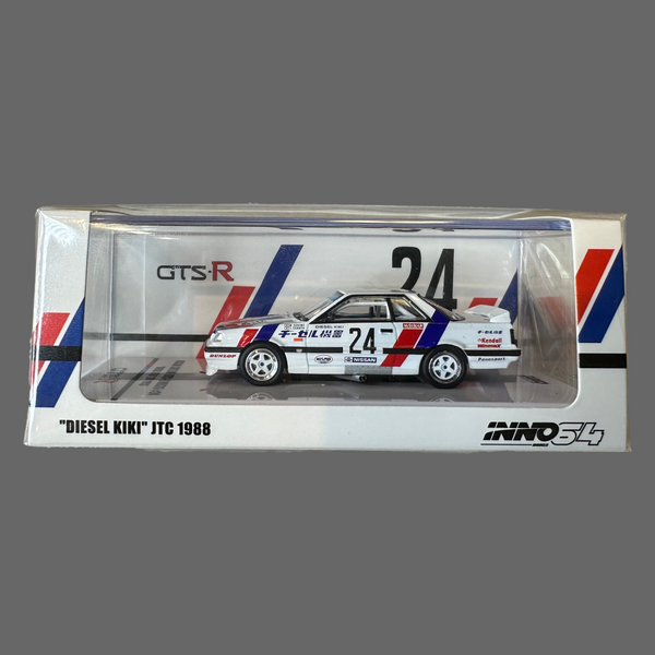 IN64 NISSAN SKYLINE GTS-R (HR31) WHITE "DIESEL KIKI" JTC 1988
