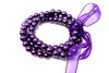 Purple Pearls Bracelet and Earrings Set