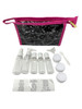 Nanette Lepore 11pcs Makeup Cosmetic Travel Kit Clear Toiletry Bag