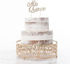 "Mis Quince" Sparkly Rhinestones Gold Cake Topper