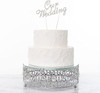 "Our Wedding" Sparkly Rhinestones Silver Cake Topper 