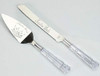  Wedding "Nuestra Boda" Cake Knife and Server Set Acrylic Crystal Handle